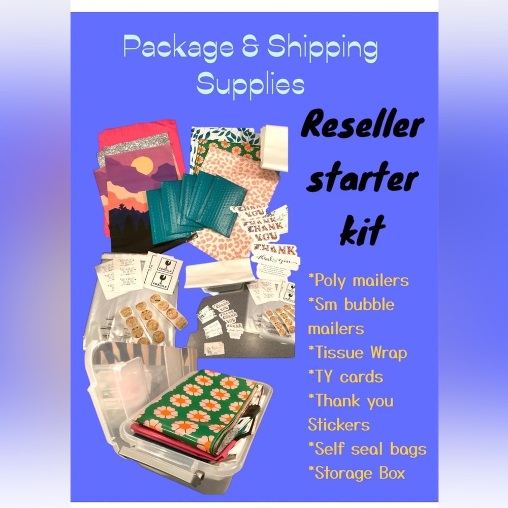 Poly Mailers Shipping Assorted Multi Reseller Starter Kit Packing Set 80+ pcs